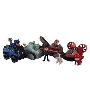 Nickelodeon Paw Patrol Vehicle Lot Chase Everest Marshall Zuma Ryder Robo-Dog Fi